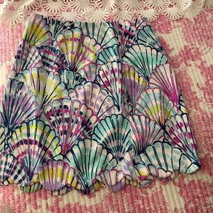 Lilly Pulitzer Multicolor Shell Pattern A-Line Skirt